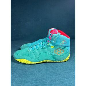 Rudis Wrestling Shoes Teal Pink Neon Men’s 9.5 Women’s 11 Lightweight Grappling